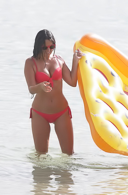 Claudia Romani In Red Bikini