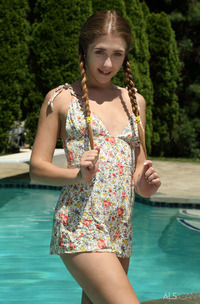 Audrey Hempburne Amazing Girl Erotic Poolside