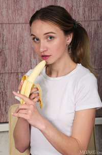 Milkavi Slips Off Her T-shirt And Gives Her Perky Nipples A Playful Pinch