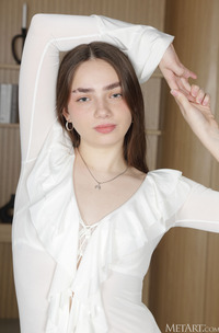 Ula Salia Teases In Sheer Dress Showing Perky Nipples On Couch