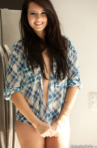 Sexy Natasha Belle Looks Great In Just A Shirt