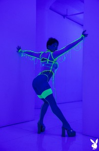 Mia Valentine Dressed In Neon Lingerie With Vibrant Makeup Get Naked