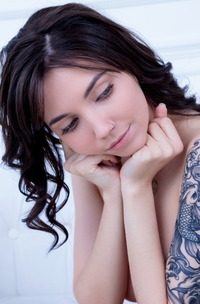 Danniela Cute Slim Brunette Getting Naked