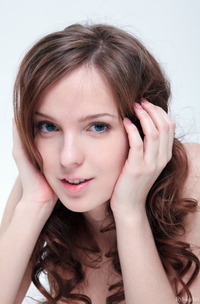 Ilze Nudes In Silk Lingerie Posing On Leather Couch In The Studio
