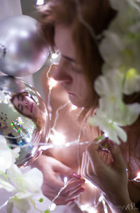 Candy N Cute Girl In Garlands