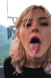 Eva Elfie Taste Of Hard Nut In Mouth