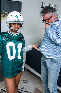 Journey Love Fantasizes While Sucking Her Stepdads Football Gear In Disobedient Taboo Lust