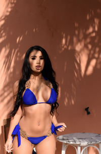 Nicole Snow In Blue Sexy Bikini