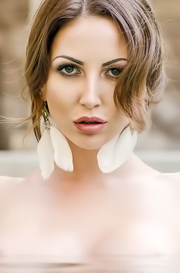 Cara Steel Swimming Topless