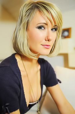 Busty Blonde Chloe Strips