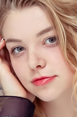 Daniel Sea - Blonde busty chick in bed spreads her ass and pussy