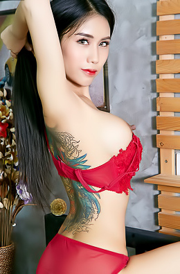 Busty Asian Evelynne Posing Hot