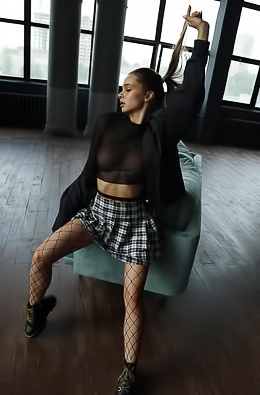 Hot Pics Of Arina Q In Slutty Fishnet