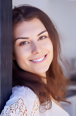 Andrea Sunlight And Shadow Playing Over Her Perfect Body