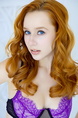 Lila Rouge Her Long Wavy Hair Cascading Like Liquid Copper