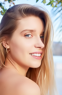 Freya Mayer Her Red Paisley Minidress Skimming Over Her Sexy Curves