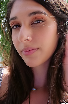 Arias Sweaty Skin Glistens Under Passionate Blowjob