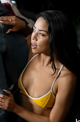 Maya Bijou Slides Lips to Tease Eras Desires