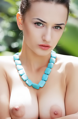 Busty Gloria Sol Is Nude By The Pool