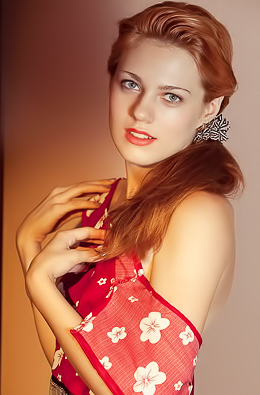 Shirley Tate Amateur red head giving us a shy close up of her pussy lips