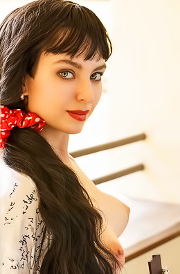 Gorgeous Brunette Chantal Expose Her Beautiful Big Breasts