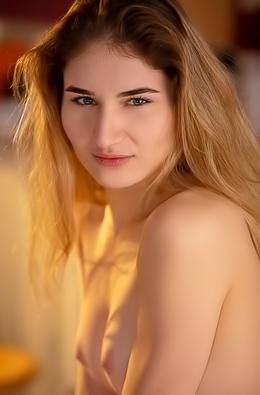 Gorgeous Brunette Lorelei Bare Her Lovely Breasts And Sliding Her Shorts Down Over Her Sexy Ass