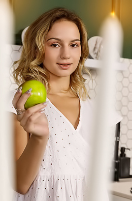 Melissa Baby Strokes Her Stiff Nipples And Eases Her Fingers Into Her Shaved Pussy