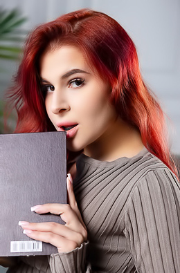 Pandora Red Amorous Redhead Kicks Her Long Legs In A Wide Split