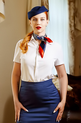 Sharon White And Leya Desantis Shine In Cabin Crew Fantasy With Feoldoes