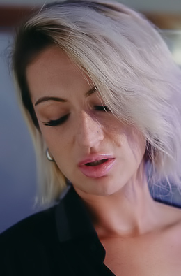 Adelyn teases again with her damp pussy on full display