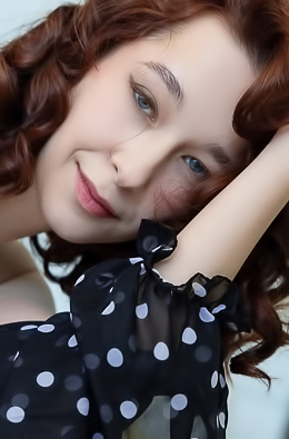 Helga Maier Swiftly Poses Nude In Polka Dot Lingerie On Even Pinker Chair