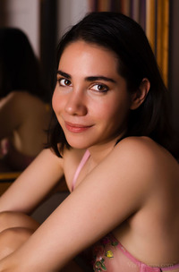 Daring Latina Beauty Emilia Posing In Sexy Lingerie