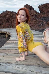 Redhead Teen Sherice Getting Naked Outdoors